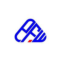 pfw brief logo creatief ontwerp met vector grafisch, pfw gemakkelijk en modern logo.
