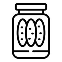 augurken komkommer icoon, schets stijl vector