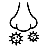 neus- virussen icoon, schets stijl vector