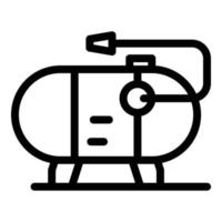 benzine compressor icoon, schets stijl vector