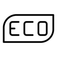 eco auto dashboard icoon, schets stijl vector