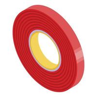 rood Scotch plakband icoon, isometrische stijl vector