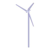 wit wind turbine icoon, isometrische stijl vector