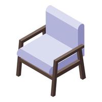 kom tot rust fauteuil icoon, isometrische stijl vector