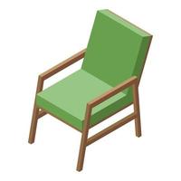 stoel fauteuil icoon, isometrische stijl vector