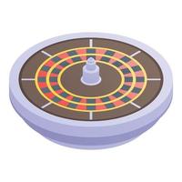 casino roulette icoon, isometrische stijl vector