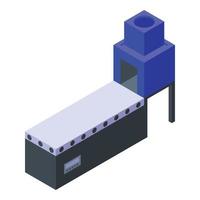 recycle fabriek lijn icoon, isometrische stijl vector