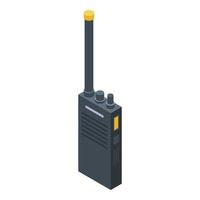 persoonlijk bewaker walkie talkie icoon, isometrische stijl vector