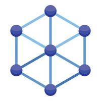 nanotechnologie kubus icoon, isometrische stijl vector