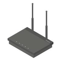 Wifi router icoon, isometrische stijl vector