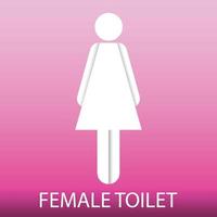 vrouw toilet teken, roze achtergrond, vrouw teken, vector pro