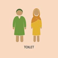 toilet tekens, cultuur pictogrammen, vector pictogrammen