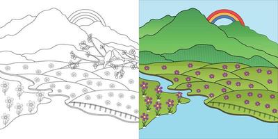 kleur natuur achtergrond vector