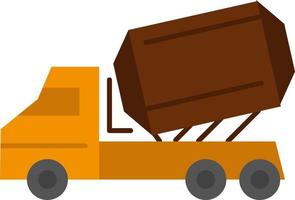 vrachtauto cement bouw voertuig rol vlak kleur icoon vector icoon banier sjabloon
