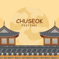 chuseok festivalviering vector