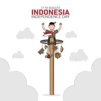 onafhankelijkheidsdag van Indonesië vector