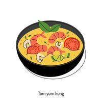 helder vector illustratie van Aziatisch voedsel. Thais menu, Aziatisch gerechten voor menu's en restaurants.