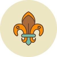 fleur de lis creatief icoon ontwerp vector