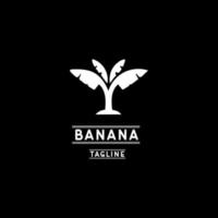vlak stijl boom banaan logo ontwerp. vector