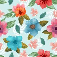 aquarel bloemen naadloos patroon vector