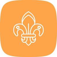 fleur de lis creatief icoon ontwerp vector