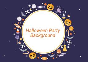 Gratis Flat Design Vector Halloween Achtergrond