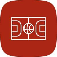 basketbal rechtbank creatief icoon ontwerp vector