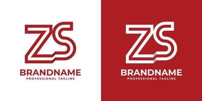 modern brief sz monogram logo, geschikt voor ieder bedrijf met sz of zs initialen. vector