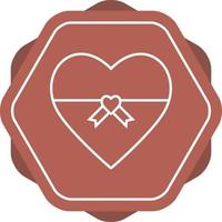 uniek hart vormig geschenk vector lijn icoon
