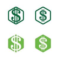 geld logo en icoon ontwerp vector illustratie