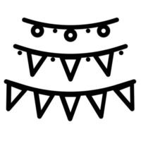 carnaval slinger icoon. partij lint symbool voor sjabloon ontwerp. kan worden gebruikt voor website en mobiel sollicitatie. vector. vector