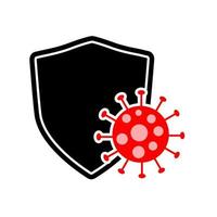 anti virus schild icoon vector ontwerp