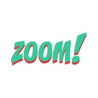 zoom belettering vector ontwerp in tekenfilm stijl