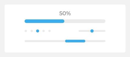 vooruitgang bar en schuif ui element sjabloon. bewerkbare geïsoleerd vector dashboard onderdeel. vlak gebruiker koppel. zichtbaar gegevens presentatie. web ontwerp widget voor mobiel toepassing met licht thema