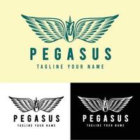 paard Pegasus logo vector