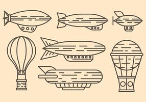 Dirigible Vector Pictogrammen