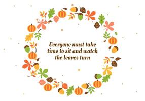 Gratis Flat Design Vector Herfst Achtergrond