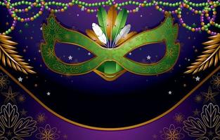 mardi gras masker achtergrond vector