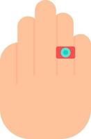 ring in hand- vector icoon ontwerp