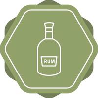 fles rum lijn icoon vector