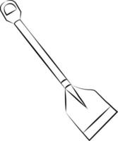 metselwerk spade of sjaal geïsoleerd in wit achtergrond tekening stijl illustratie hand- getrokken vector kunst