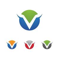 v brief logo sjabloon vector