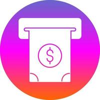 contant geld opname vector icoon ontwerp