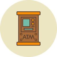 Geldautomaat machine creatief icoon ontwerp vector