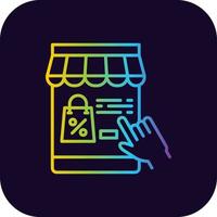 online boodschappen doen creatief icoon ontwerp vector