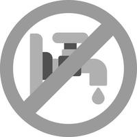 niet verspilling water creatief icoon ontwerp vector