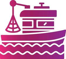 visvangst boot creatief icoon ontwerp vector