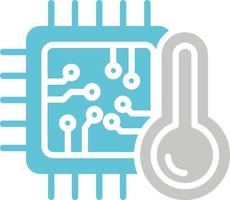 CPU temperatuur vector icoon