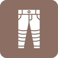 brandweerman broek glyph ronde hoek achtergrond icoon vector