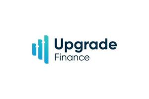 upgrade financiën omhoog negatief ruimte logo icoon vector